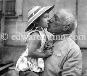 Picasso con su hija, Paloma. Fotografía de Edward Quinn