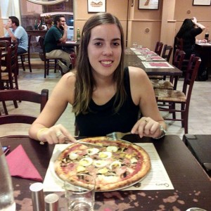 Comer una buena pizza